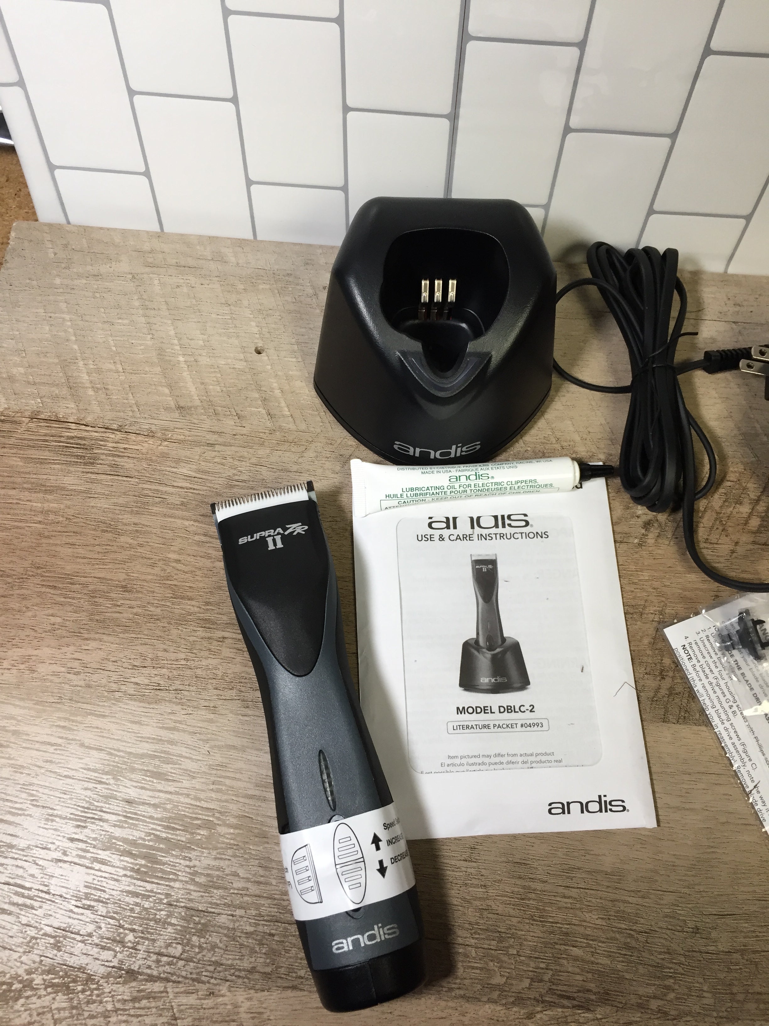 Andis 79005 Supra ZR II Cordless 5-Speed Clipper With Lithium Ion Battery (6950829588663)